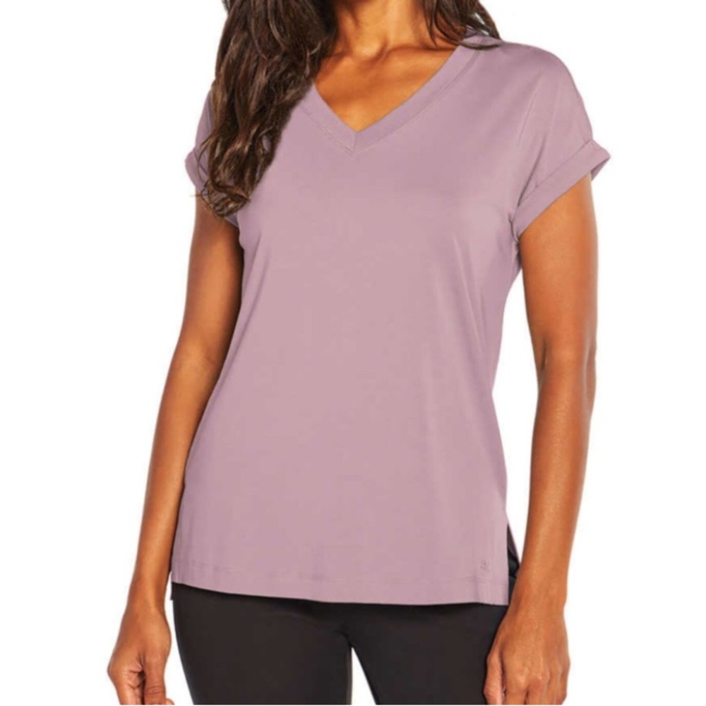 Women's V-Neck Top in Purple